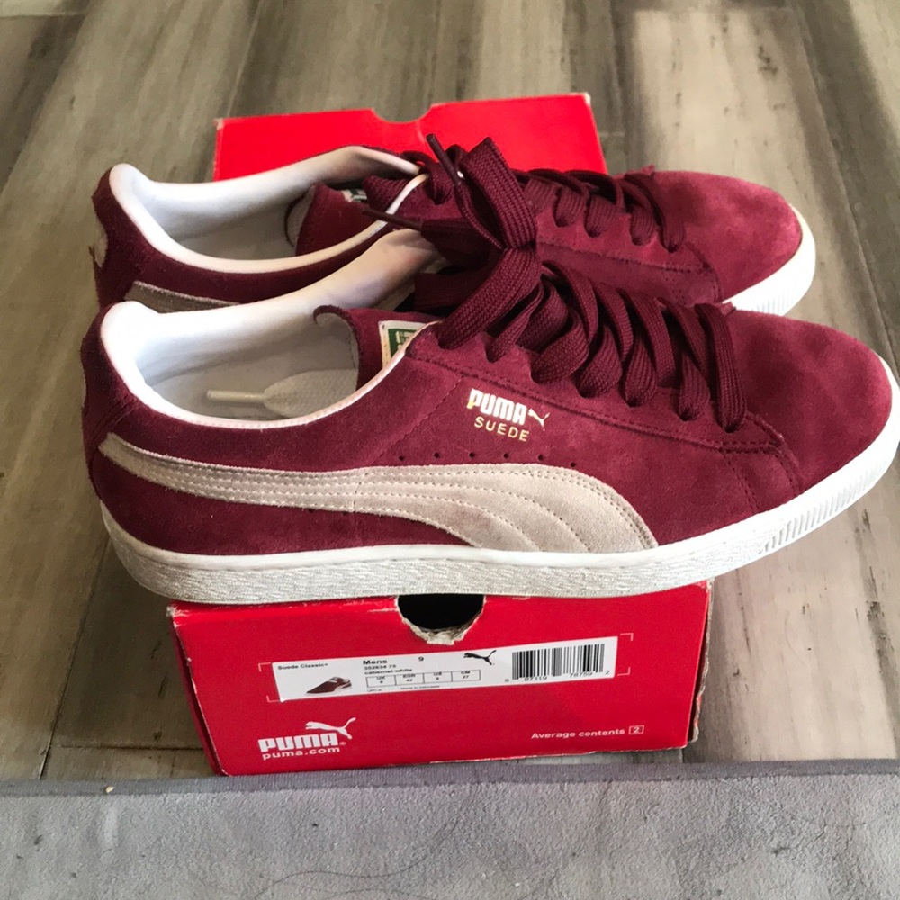 Men’s Puma Suede Classic Maroon/Brugundy size 9